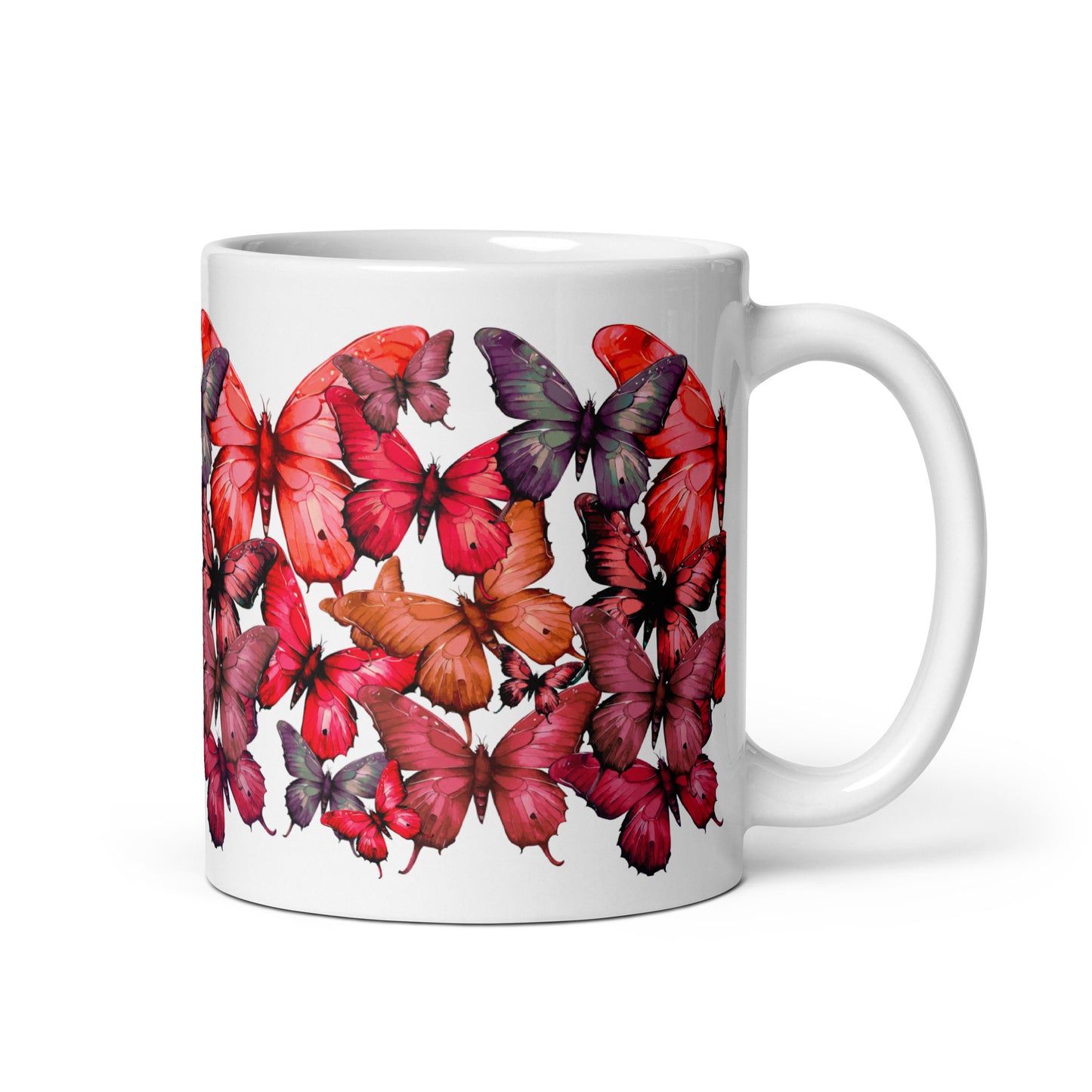 A Dance of Wings: Butterfly Collage Ceramic Mug